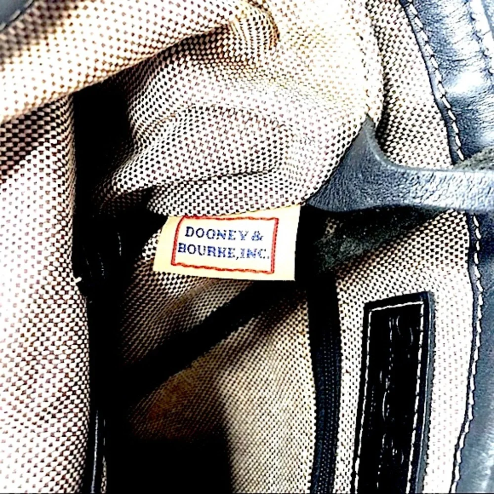 Dooney & Bourke Travel Tweed/Black Leather Cross Body Shoulder Bag
